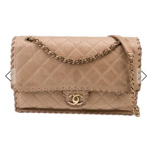 Chanel Happy Stitch Flap Bag Beige